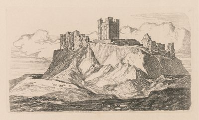 Kniha studií: Plate 30, Bambro Castle, Northumberland, 1838 od John Sell Cotman