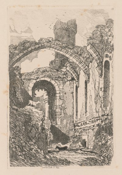 Book of Studies: Plate 33, Conway Castle, N. Wales od John Sell Cotman
