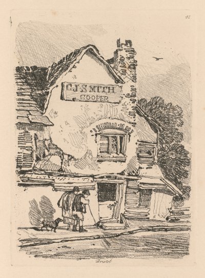 Kniha studií: Plate 41, Dům v Bristolu od John Sell Cotman