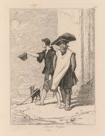 Liber Studiorum: Talíř 45, Francouzští žebráci od John Sell Cotman