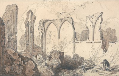 Zřícenina za svobodnou školou, Thetford, Suffolk od John Sell Cotman