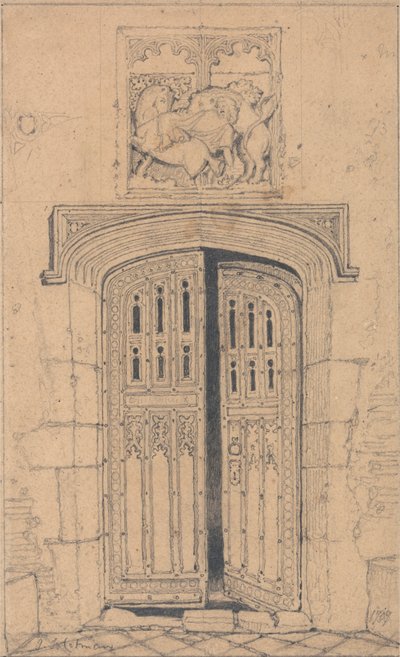 Jižní dveře, Arminghall Hall, Norfolk od John Sell Cotman