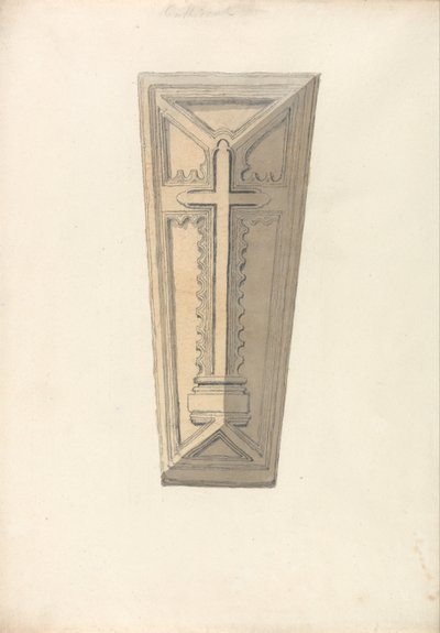Studie víka rakve z () norfolkského kostela od John Sell Cotman