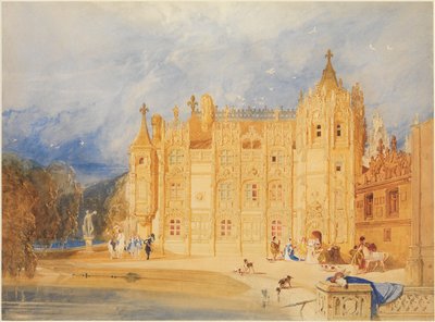 Opatský dům, opatství Saint-Ouen, Rouen od John Sell Cotman
