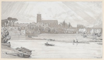 Město Beccles od mostu, Suffolk od John Sell Cotman