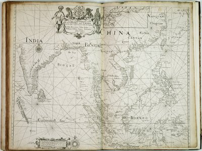 Mapa obchodní části Východní Indie a Číny s přilehlými ostrovy od Surratu po Japonsko od John Seller