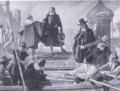 Let pěti členů, ilustrace z The History of the British People vydané nakladatelstvím Waverley, kolem roku 1940 (litho) od John Seymour Lucas
