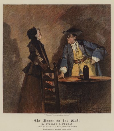 Dům na zdi (chromolitho) od John Seymour Lucas