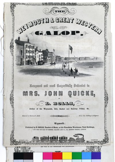 Weymouth and Great Western Galop, cca 1870 (litografie na papíře) od John Sherren