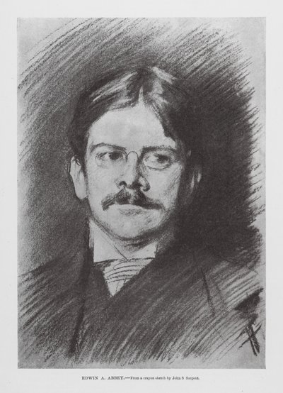 Edwin A Abbey (rytina) od John Singer (after) Sargent