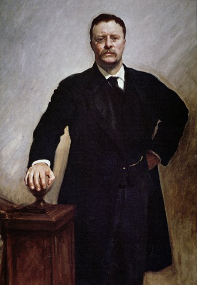 Theodore Roosevelt (barevné lito) od John Singer (after) Sargent