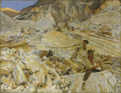 Bring Down Marble z lomů do Carrara, 1911 od John Singer Sargent