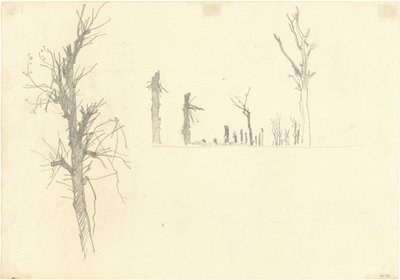 Devastované stromy [verso], 1918. od John Singer Sargent