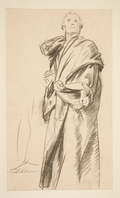 Zahalená stojící postava od John Singer Sargent