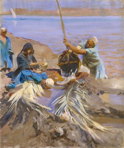 Egypťané získávají vodu z Nilu, 1890-91 od John Singer Sargent