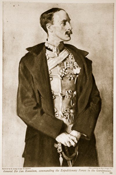 Generál sir Ian Hamilton, velící expedičním silám v Dardanelách, 1914-19 od John Singer Sargent