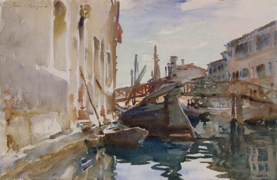 Giudecca, kolem roku 1913 (wc a grafit na špinavě bílém papíře) od John Singer Sargent