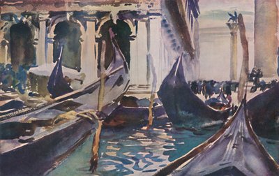 Gondoly na Piazzettě, c1904, 1925. od John Singer Sargent