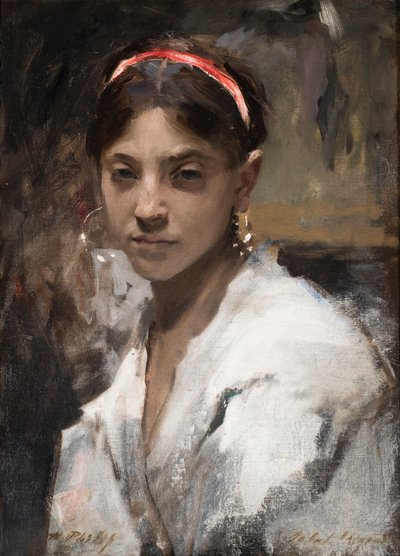 Hlava Capri Girl, 1878 od John Singer Sargent