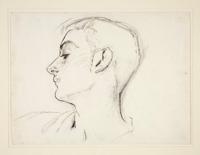 Hlava mladého muže v profilu od John Singer Sargent