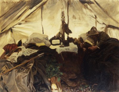 Uvnitř stanu v kanadských Skalistých horách, 1916 od John Singer Sargent