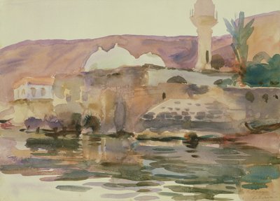 Tiberiadské jezero (akvarel na papíře) od John Singer Sargent