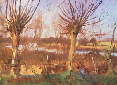 Krajina se stromy, Calcot-on-the-Thames od John Singer Sargent