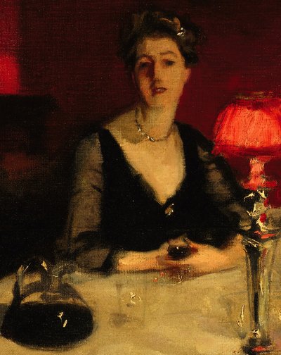 The Glass of Port: detail Edith Vickers od John Singer Sargent