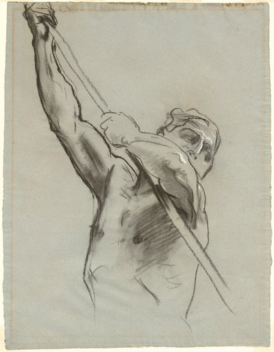 Mužské torzo s tyčí od John Singer Sargent