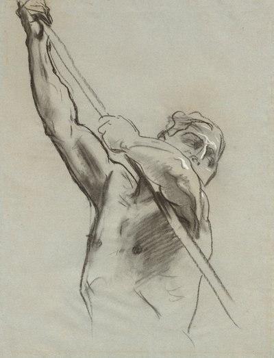 Mužské torzo s tyčí, 1890-1900. od John Singer Sargent