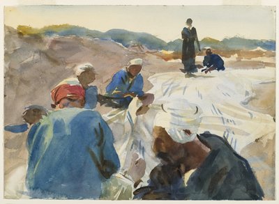 Oprava plachty (wc na papíře) od John Singer Sargent