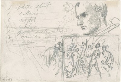 Napoleonská hlava a soud z Paříže [verso], c. 1871-1872. od John Singer Sargent