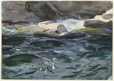 Salmon River, 1901 (neprůhledné a průsvitné wc a grafit) od John Singer Sargent