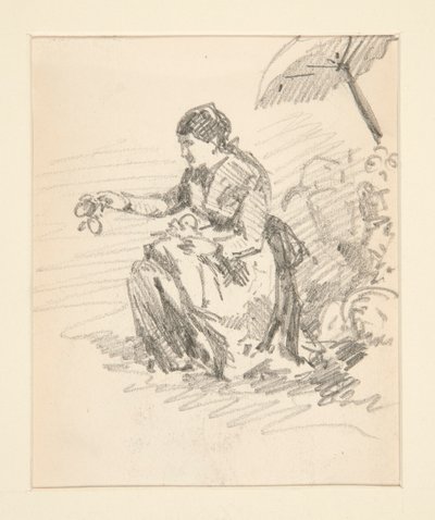 Sedící postava ženy od John Singer Sargent