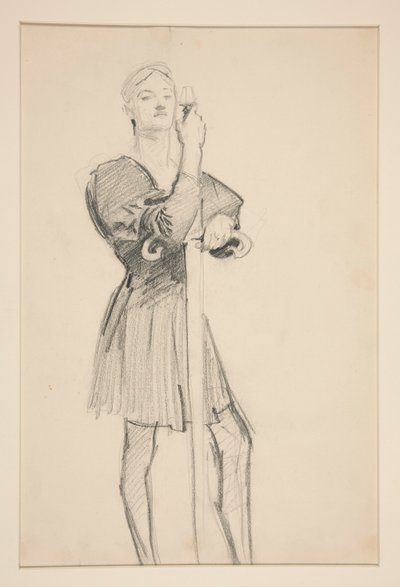 Stojící postava s kopím od John Singer Sargent
