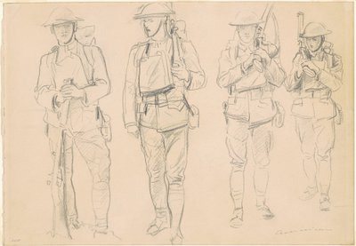 Studie pro vstup do války [recto], 1918. od John Singer Sargent