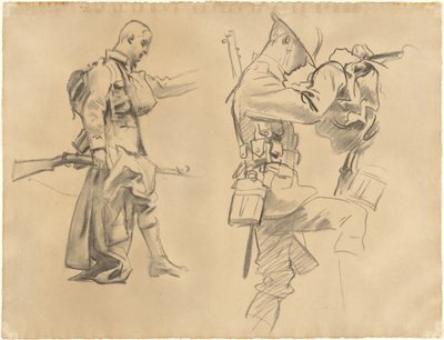 Studie pro "Gassed" [recto] od John Singer Sargent