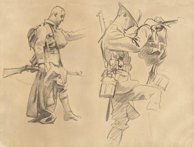 Studie pro Gassed [recto], 1918-1919. od John Singer Sargent
