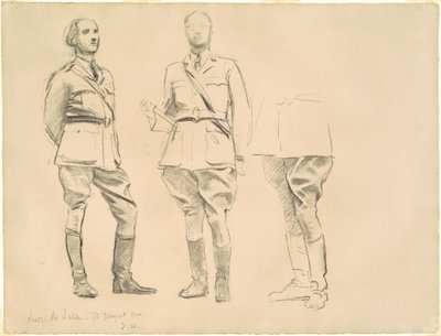 Studium pro "generální důstojníky první světové války" od John Singer Sargent