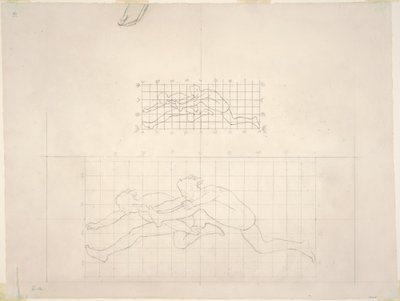 Studie pro dvě klasické mužské postavy ve skoku, 1919-1920. od John Singer Sargent