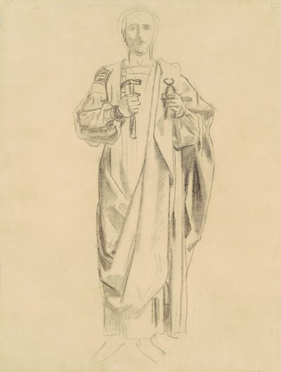 Studie k dogmatu vykoupení: Vlys andělů [recto], 1895-1903. od John Singer Sargent