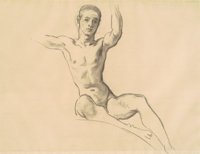 Studie pro postavu nad hudbou, 1919-1920. od John Singer Sargent
