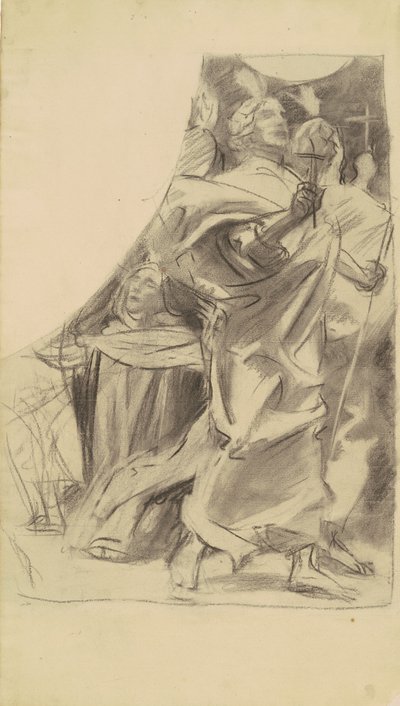 Studie k triumfu náboženství, c. 1903-1916. od John Singer Sargent