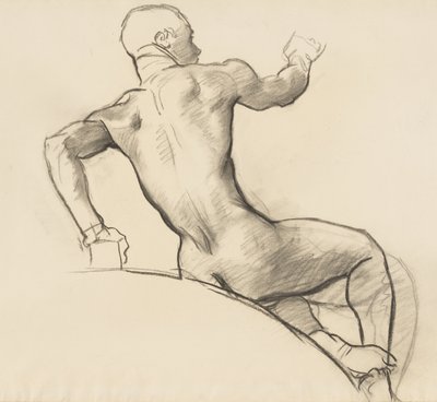 Studie pro kartuši nad Hudbou, rondel, rotunda, Museum of Fine Arts, Boston od John Singer Sargent
