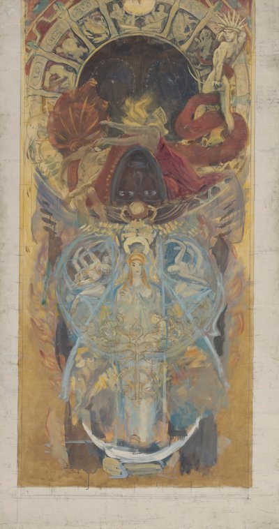 Studie pro nástěnné malby Boston Public Library: Design for an Archway od John Singer Sargent