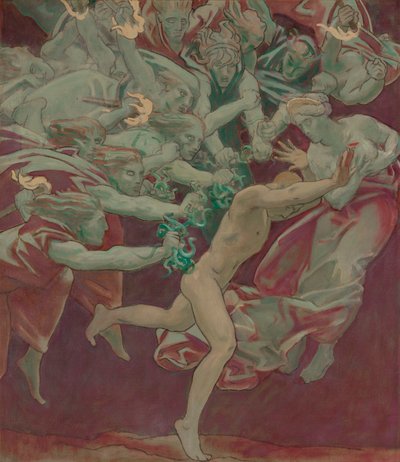 Studie pro Museum of Fine Arts, Boston, Nástěnné malby: Orestes and the Furies od John Singer Sargent
