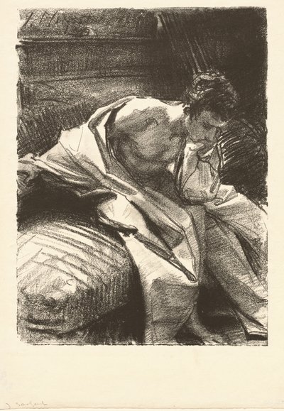 Studie sedícího muže, 1895. od John Singer Sargent