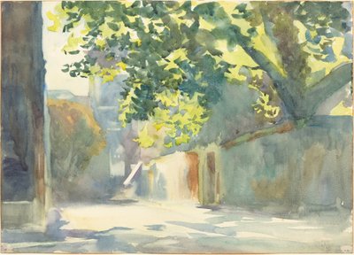 Sluncem zalitá stěna pod stromem, c. 1913. od John Singer Sargent