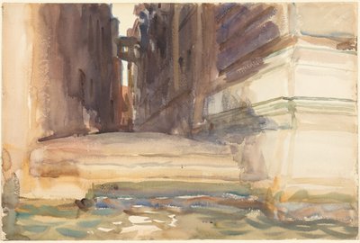 Calle della Rosa s Monte di Pietà, Benátky od John Singer Sargent