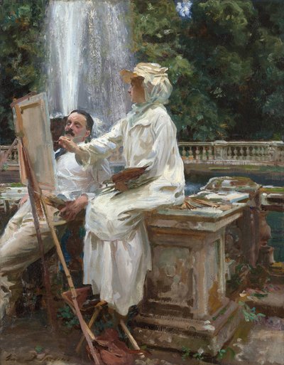 Fontána, Villa Torlonia, Frascati, Itálie od John Singer Sargent